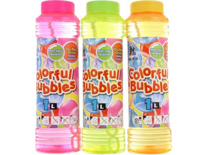 Náplň náhradní do bublifuku 1000ml v plastové láhvi 3 barvy