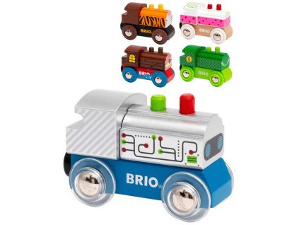 BRIO DŘEVO Lokomotiva 5 druhů *DŘEVĚNÉ HRAČKY*