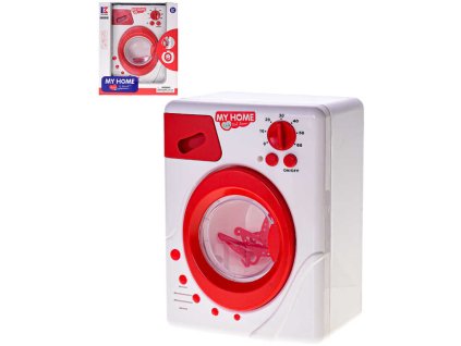 Pračka dětská automatická 19cm set se 3 ramínky na baterie Světlo Zvuk