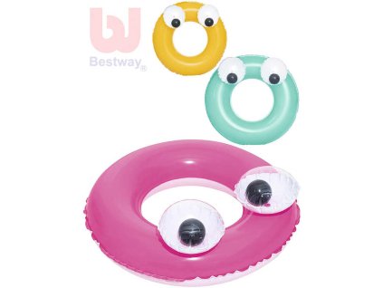 BESTWAY Kruh dětský nafukovací 61cm s očima plavací kolo do vody