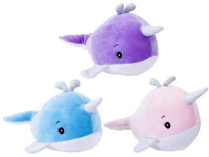 PLYŠ Baby Velryba 23cm soft měkká 3 barvy *PLYŠOVÉ HRAČKY*