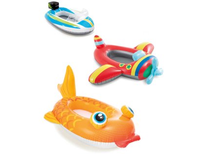 INTEX Člun dětský nafukovací letadlo / ryba plavidlo do vody 3 druhy 59380