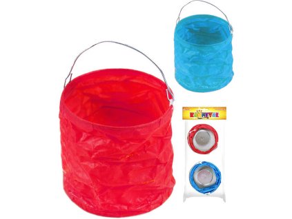 Lampión mini ovál krčený papír set 2ks 2 barvy v sáčku