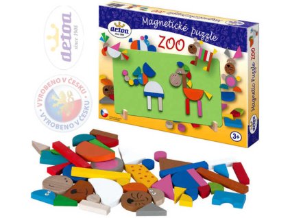 DETOA Puzzle magnetické ZOO v krabici *DŘEVĚNÉ HRAČKY*
