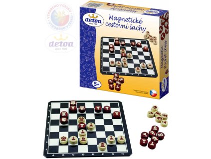 DETOA DŘEVO Hra Šachy cestovní magnetické *SPOLEČENSKÉ HRY*