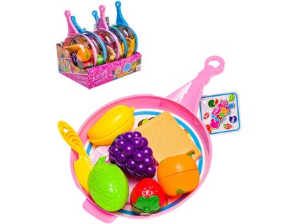 Krájecí ovoce a zelenina kuchyňský set s pánvičkou a doplňky 2 barvy plast