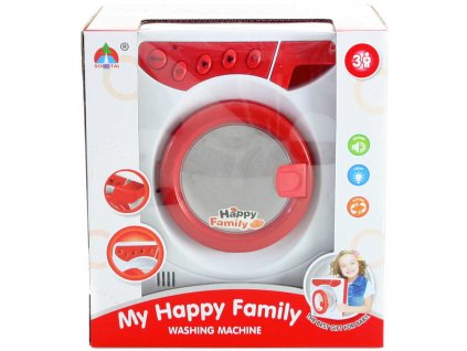 Pračka funkční na baterie 19cm plast Světlo Zvuk