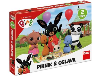 DINO Hra Piknik a Oslava Králíček Bing 2v1 *SPOLEČENSKÉ HRY*