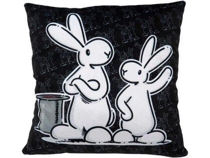 MORAVSKÁ ÚSTŘEDNA Polštář Bob a Bobek 30x30cm černý