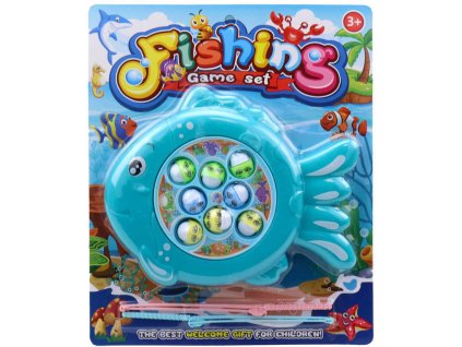 Hra malý rybář dětský rybolov ryba 23cm set 8 rybiček se 2 udicemi na baterie