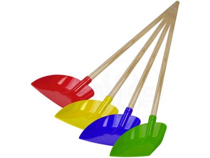 LENA Lopata plastová s dřevěným úchytem 60cm 4 barvy 5477