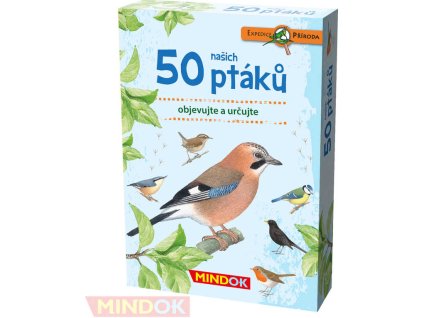 MINDOK HRA kvízová Expedice Příroda: 50 našich ptáků naučná