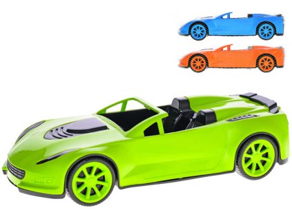 Auto sportovní kabriolet 39cm volný chod 3 barvy v síťce plast