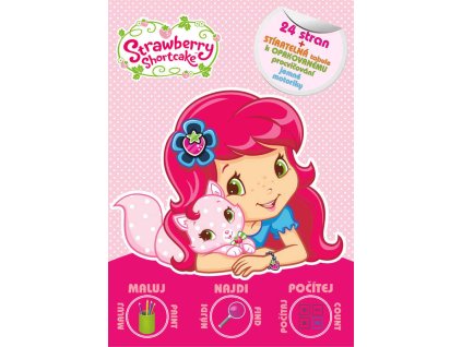 AKIM Maluj, najdi, počítej sešit s aktivitami Jahůdka (Strawberry Shortcake)
