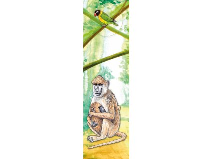 AKIM Záložka do knihy 3D Safari pavián 21cm tvrdý karton