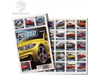 BONAPARTE Pexeso Auta Speed 32 dvojic fotografie *SPOLEČENSKÉ HRY*