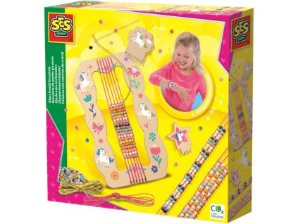 SES CREATIVE Výroba náramků ze skleněných korálků kreativní set v krabici