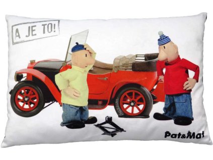 MORAVSKÁ ÚSTŘEDNA Polštář Pat a Mat Defekt 40x30cm A je to! PLYŠ
