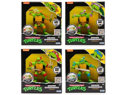 Želvy Ninja Sewer Shredders figurka akční na skateboardu zpětný chod 4 druhy