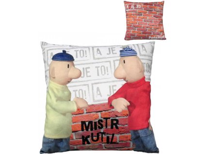 MORAVSKÁ ÚSTŘEDNA Polštář Pat a Mat Mistr kutil 30x30cm PLYŠ