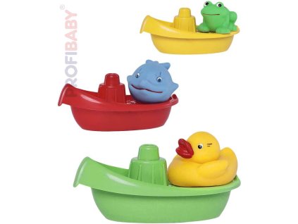 PROFIBABY Baby lodička do vody set se zvířátkem různé druhy pro miminko