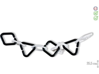 PROFIBABY Baby řetěz plastový tvary spojovací černobílé pro miminko