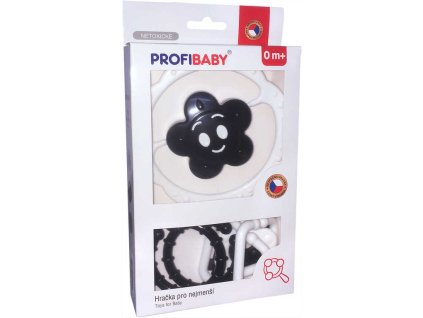 PROFIBABY Baby chrastítko kytička s tvary pro miminko v krabici