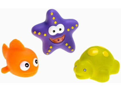 PROFIBABY Zvířátka baby gumová do vany set 3ks stříkací 2 druhy