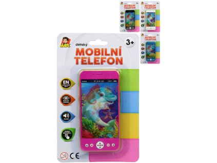 Telefon dětský mobilní 14cm smartphone na baterie 4 druhy Zvuk AJ