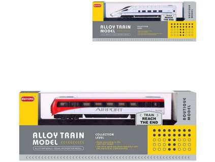 Lokomotiva 15cm vlak kovový model na podstavci 2 druhy v krabici