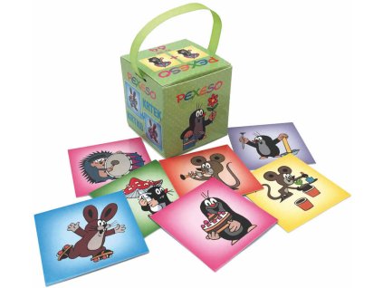 AKIM Hra Pexeso v krabičce se stuhou Krtek (Krteček) set 64 karet