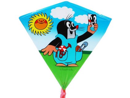 KRTEK (Krteček) Drak létající plastový 68x73cm Krtek a zrcátko