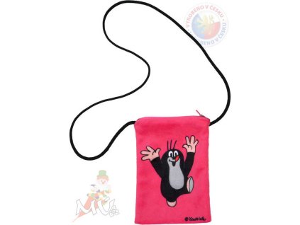 MORAVSKÁ ÚSTŘEDNA Taštička na krk KRTEK (Krteček) Růžová *PLYŠOVÉ HRAČKY*