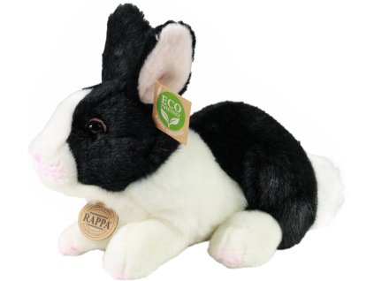PLYŠ Zajíc 23cm sedící černobílý *PLYŠOVÉ HRAČKY*