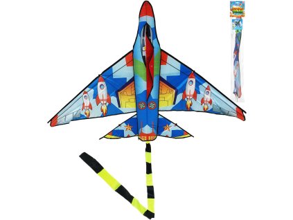 Drak létající letadlo 140cm raketa v sáčku plast nylonový