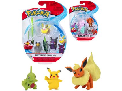 Pokémon Battle figurka set 3ks na kartě různé druhy plast
