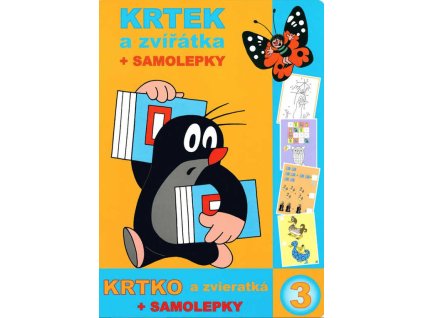 AKIM Krtkův blok samolepkový s aktivitami Krteček a zvířátka A4