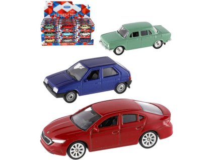 WELLY Auto model Škoda 7cm volný chod 1:60 různé druhy v krabičce
