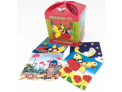 AKIM Hra Pexeso otevři a hraj Maková panenka v ozdobné krabičce