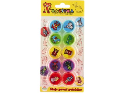 Razítko kulaté samonamáčecí Moje první pohádky set 10ks na kartě