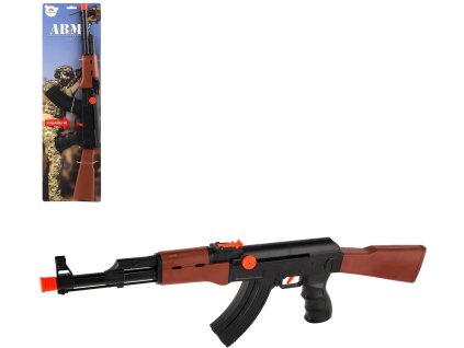 Samopal army plastový dětská zbraň na setrvačník na natažení na kartě