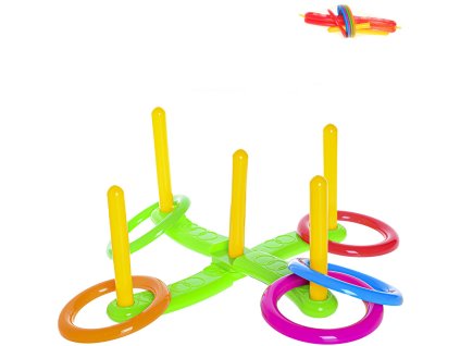 Hra baby házení kroužků 2 barvy plast *SPOLEČENSKÉ HRY*