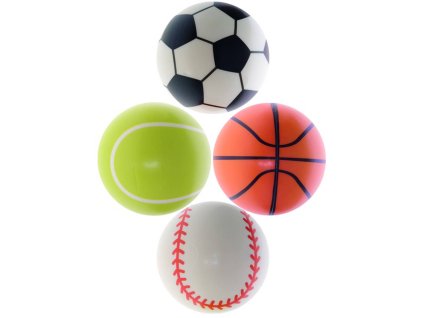 Míček pěnový balonek 11cm s potiskem sport 4 barvy