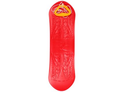 PLASTKON Kluzka dětský snowboard prkno na sníh bez vázání Červené