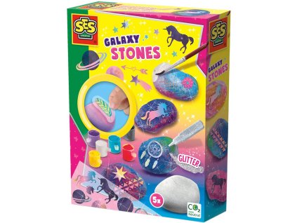 SES CREATIVE Galaxy malování kamínků kreativní set v krabici