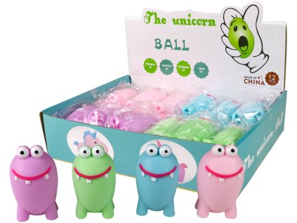 Míček antistresový mačkací antistresový balonek příšerka 4 barvy Světlo