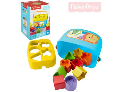 FISHER PRICE Baby moje první vkládačka set kyblík + 10 kostek plast pro miminko