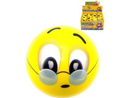 Míček soft s potiskem smajlík 6cm balonek pěnový různé druhy