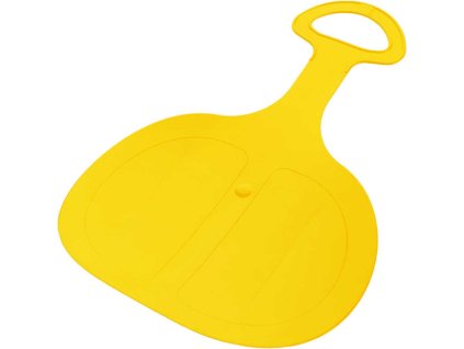 PLASTKON Klouzák Pinguin žlutý dětská sáňkovací lopata na sníh plast