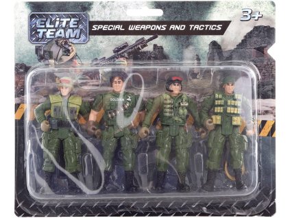 Vojáci elitní tým army figurky set 4ks na kartě plast